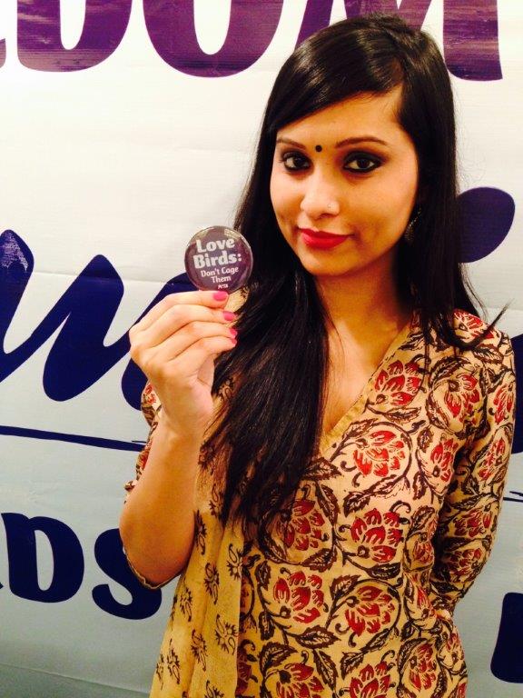 A visitor with our badge