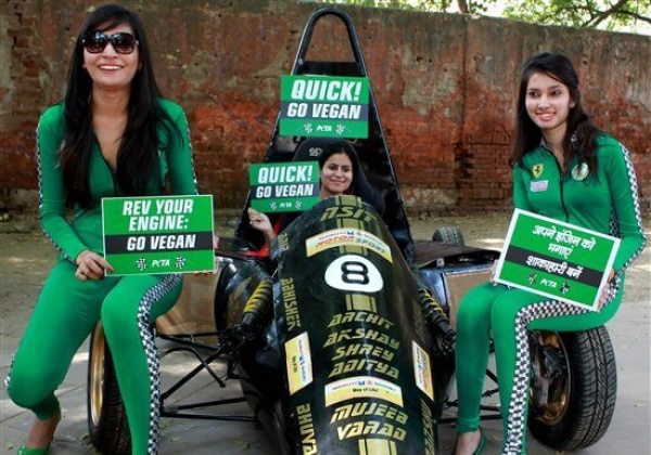 PETA’s Sexy Formula One Girls Say …