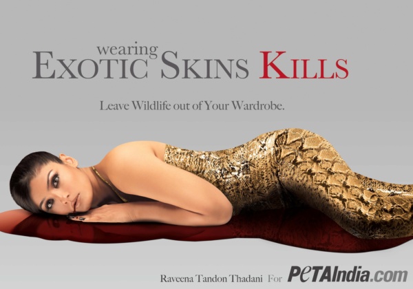 Raveena Tandon-Thadani Speaks Out Against the Exotic-Skins Trade