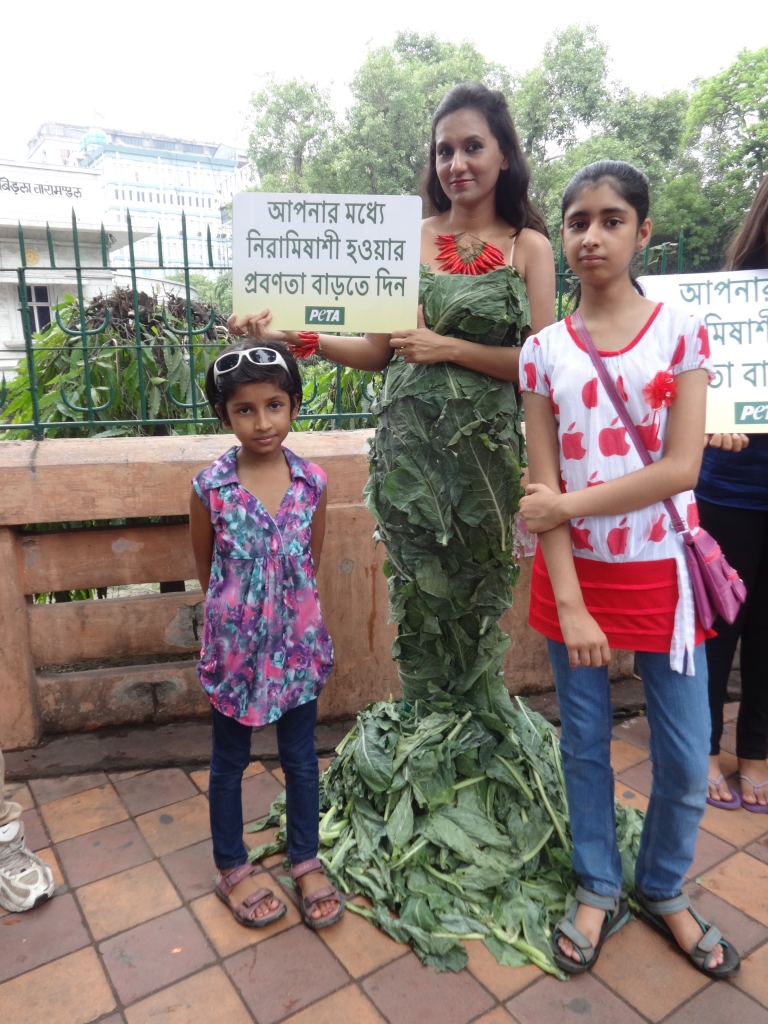 World Environment Day( Lettuce gown) demo - Kolkata June 2014