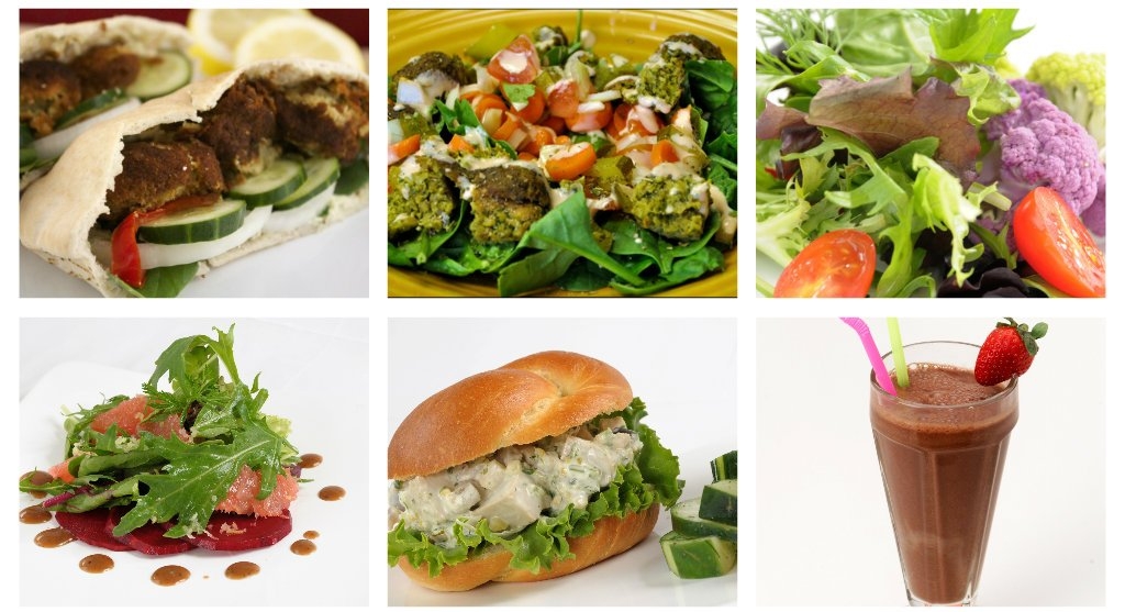 collage of vegan food