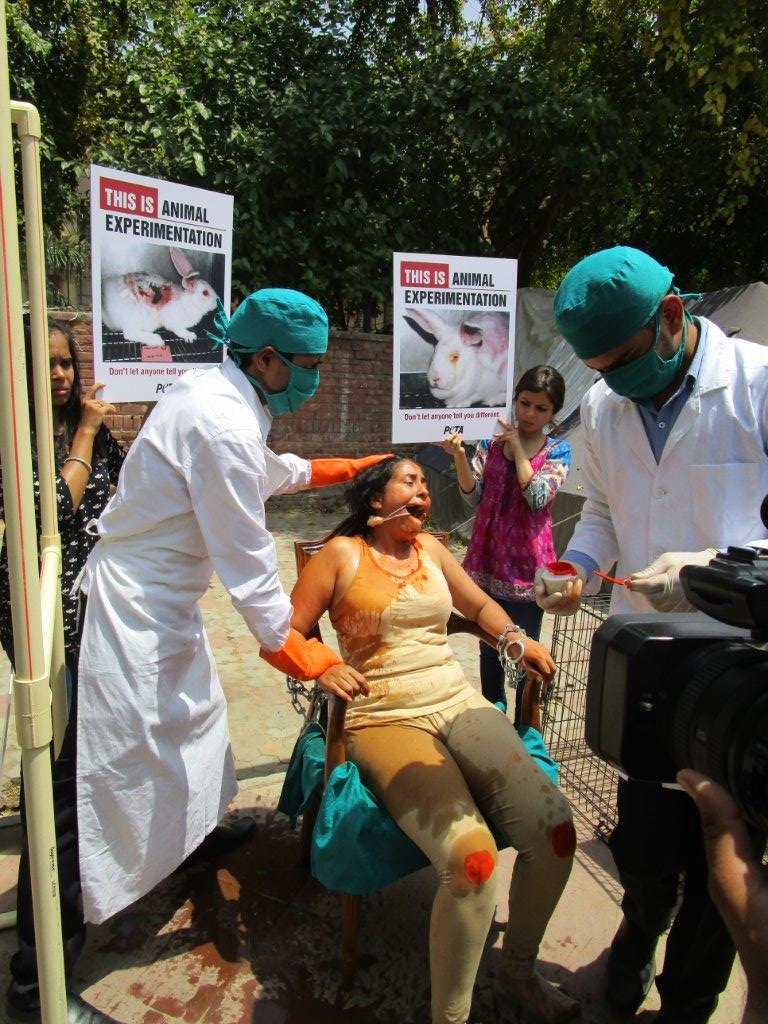 woman experimented on demo photo - delhi 23 april 2015 (6)