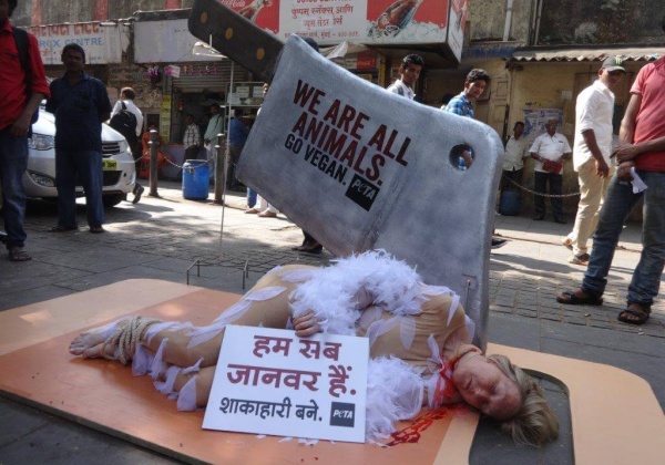 PETA Founder Transforms Herself Into A Bloodied, Dying ‘Chicken’