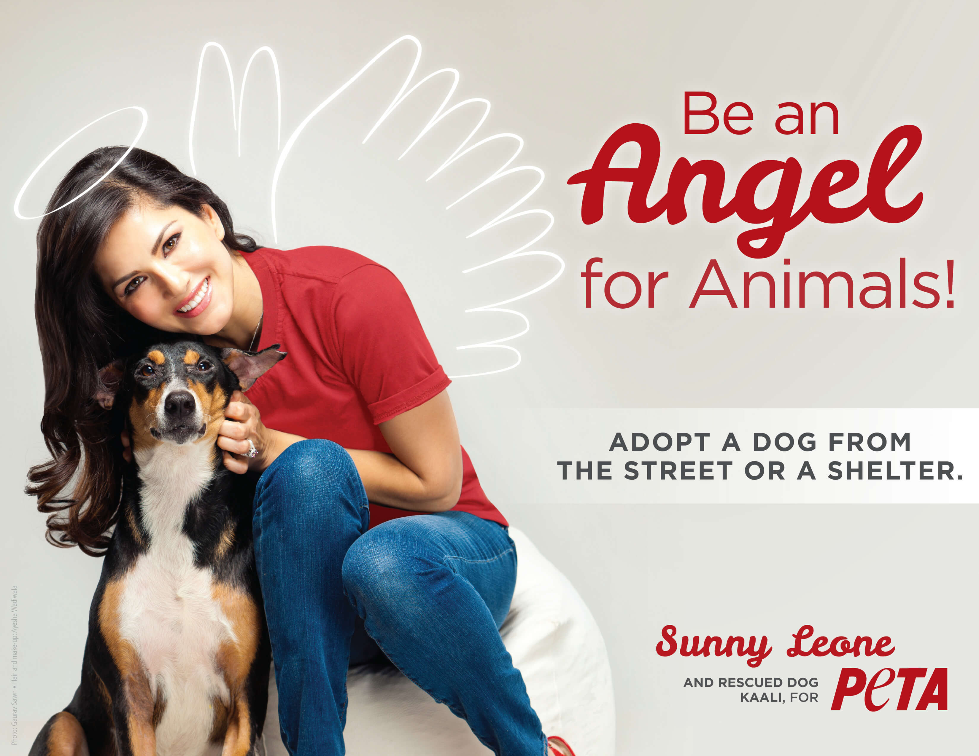 Sunny Leone With Dogs Porn Videos - Sunny Leone Shows Off Her 'Angel Wings'