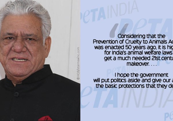 PETA’s Statement Regarding the Death of Om Puri