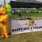 hug a vegan day event at college