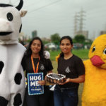 hug a vegan day event at college