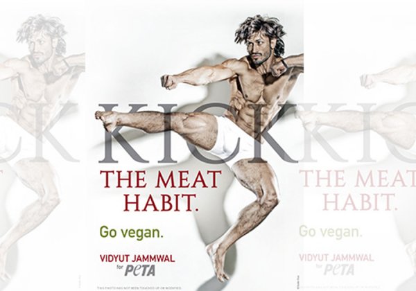 Vegan Vidyut Jammwal Stars in a PETA India Campaign for National Nutrition Week