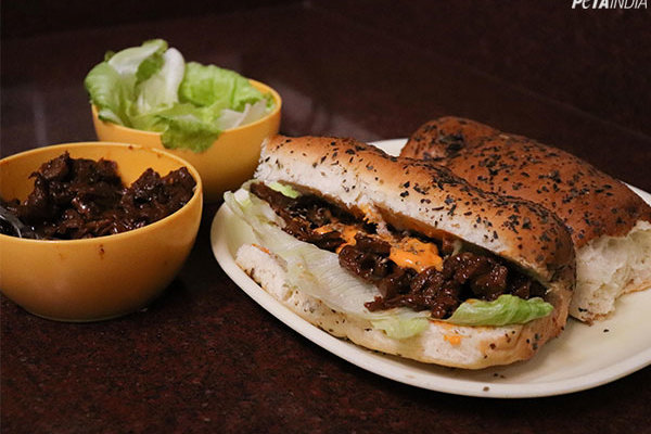 Meaty Vegan Barbecue Sandwich