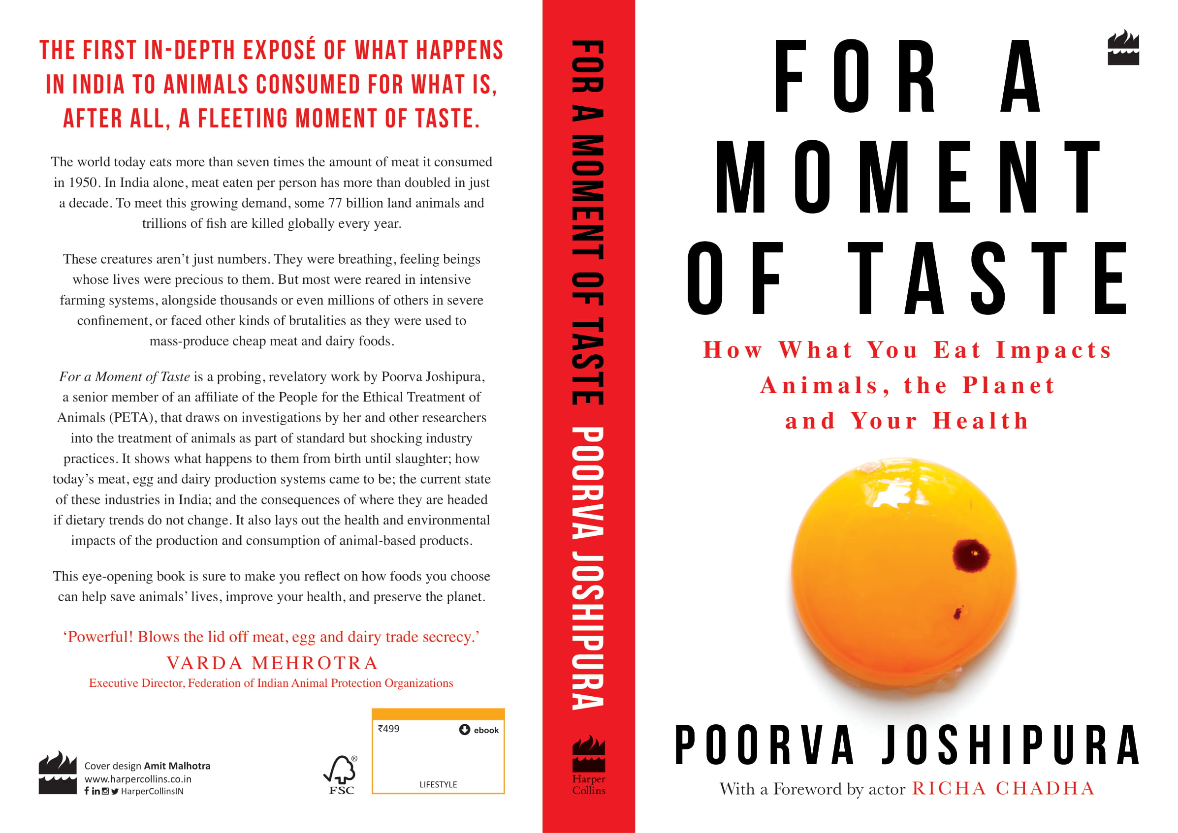 For a Moment of Taste cover - Poorva's book