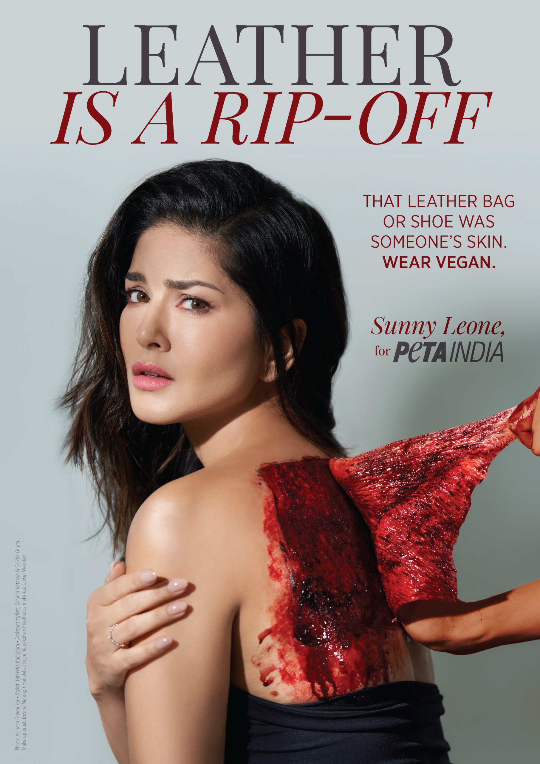 Sunny Leone Is ‘Skinned’ in New PETA India Ad Launched During Lakmé Fashion Week