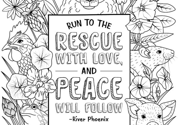 Run to the Rescue Coloring Sheet_300 River Phoenix