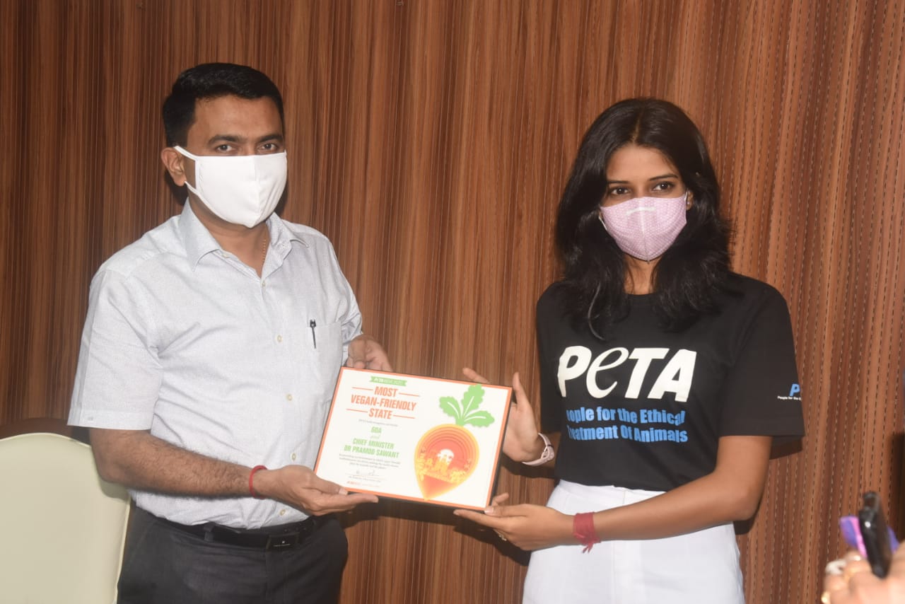 Goa minister award vegan friendly city 2020 Image