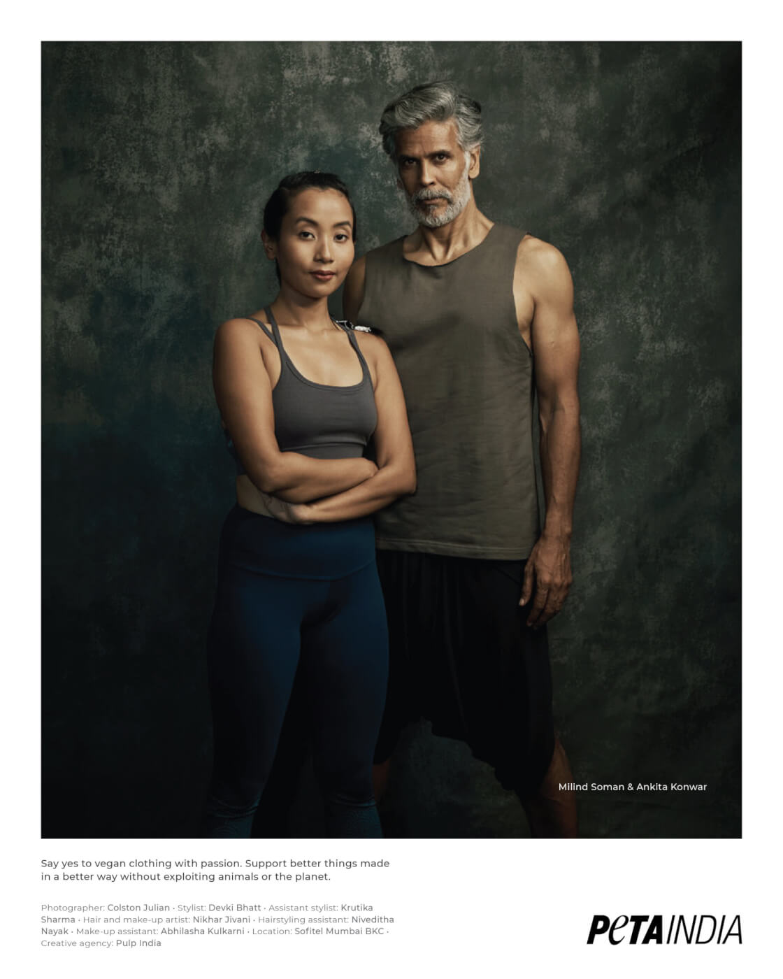 Milind Soman and Ankita Konwar Vegan Fashion Look book 2021