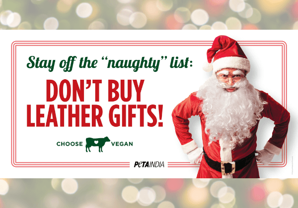‘Stay Off the ‘Naughty’ List!’ PETA India’s ‘Santa’ Warns Shoppers to Shun Leather