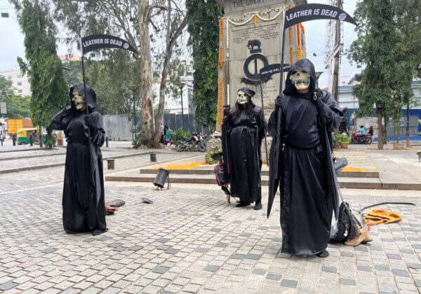 PETA India’s ‘Grim Reapers’ Proclaim ‘Leather Is Dead’ Ahead of Halloween