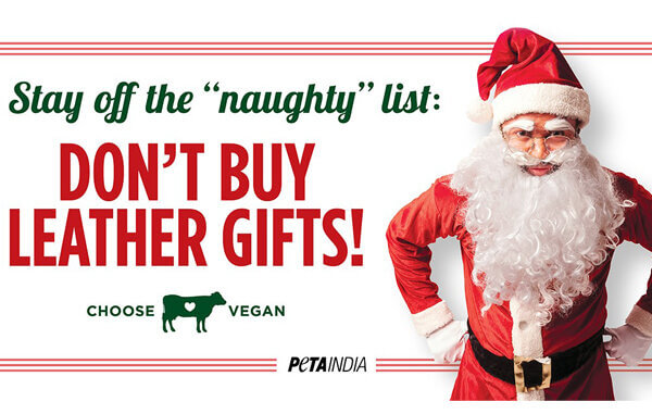 ‘Stay off the Naughty List!’ PETA India’s Santa Warns Shoppers to Shun Leather