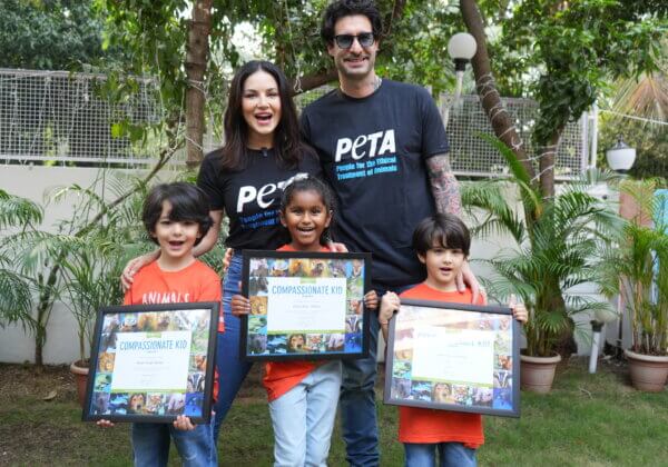 Sunny Leone and Daniel Weber’s Children Win PETA India’s Compassionate Kid Award