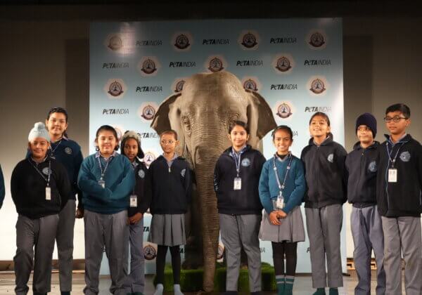 Asia’s First Empathy-Building Animatronic Elephant, Voiced by Actor Dia Mirza, Visits Delhi Schools Courtesy of PETA India