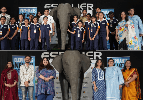नाशिक के एस्पालियर द हेरिटेज स्कूल में ‘ऐली’ का आगमन—एशिया की पहली एनिमेट्रॉनिक हथिनी, जो दिया मिर्जा की आवाज़ में बच्चों को सहानुभूति का महत्व सिखाती है; PETA इंडिया और उपाध्याय फाउंडेशन की पहल।
