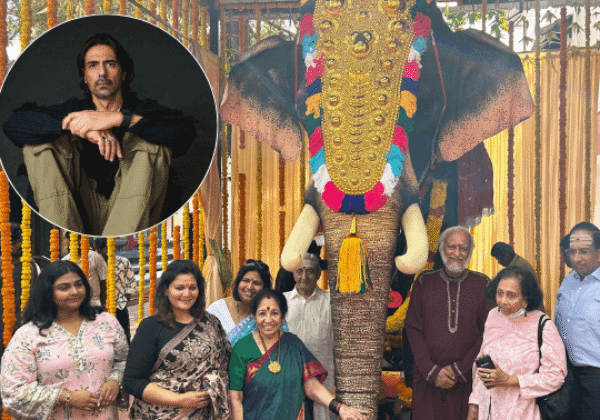 अभिनेता अर्जुन रामपाल और PETA इंडिया ने चेन्नई के श्री कांची महास्वामी विद्या मंदिर को असली हाथी के आकार का मैकेनिकल हाथी भेंट किया